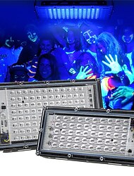 led uv-strålkastare 395nm/365nm vattentät scenlampa svart ljus- 110v/220v festljus med us/eu-kontakt 1/2st