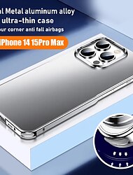 telefoonhoesje voor iphone 15 14 pro max case metaal aluminiumlegering ultradunne glazuur beschermende iphone 15 pro originele kleur telefoon achterkant