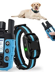 Collar de entrenamiento para perros con control remoto de 3300 pies, sin golpes, recargable ipx7, resistente al agua, con pitido, vibración, entrenador de perros humanos