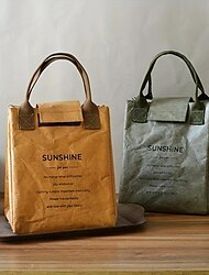 紙弁当袋防水性と耐油性断熱袋ランチボックスバッグハンドバッグオフィスワーカーランチボックスバッグ