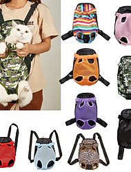 värikäs raidallinen kissan ja koiran reppu naamiointi hengittävä verkkomateriaali matkaeläinten rintalaukkuun