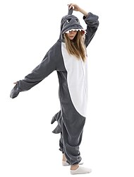 Carnaval Animal Vestimenta Nocturna Disfraz de mono Tiburón Pijamas de una pieza Pijamas Kigurumi Disfraz divertido por Adulto Hombre y mujer Navidad Carnaval Dibujos animados