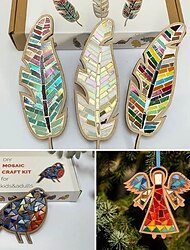 Kit de artesanato em mosaico diy para adultos e crianças, bugigangas de presente de natal em resina, ideia de presente de natal