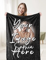 Aangepaste Dekens met Foto's Gepersonaliseerde Couppcadeaus Aangepaste Fotodeken Ik Hou Van Jou Cadeaus Verjaardagscadeau voor Vrouw Man Vriendin Vriend