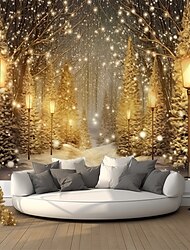 Golden Street Arazzo Appeso Arte Della Parete Grande Arazzo Decorazione Murale Fotografia Sfondo Coperta Tenda Casa Camera Da Letto Soggiorno Decorazione