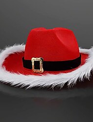 Χριστουγεννιάτικο καπέλο Καπέλο Χριστουγέννων Καπέλο santa Ανδρικά Γυναικεία Αγορίστικα Κοριτσίστικα Χριστούγεννα Χριστούγεννα Νέος Χρόνος Παιδικά Ενηλίκων Πάρτι Χριστούγεννα Πολυεστέρας Καπέλο