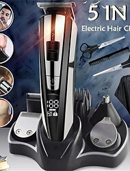 elektromos hajvágó 5 az 1-ben professzionális ápolókészlet, gyorsan töltő hajvágó szakállborotva fül orr hajvágó borotválkozó hajvágó eszköz