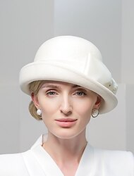 Palarie Poliester 100% Lână Pălărie Vară Pălărie Nuntă Serată Elegant Nuntă Cu Funde Șapcă Diadema Articole Pentru Cap