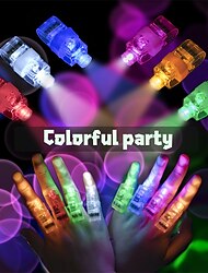 Luzes de dedo led para crianças, suprimentos para festa de aniversário, brinquedos laser rave variados, 6 cores, 30/50/60 peças