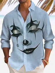 Карнавальная абстрактная мужская рубашка повседневного ношения на выходных осенью&amp; зимняя отложная рубашка с длинными рукавами черного, синего, радужного цвета s, m, l slub