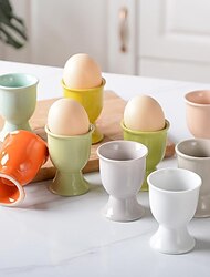 朝食用の半熟卵用セラミックエッグカップ磁器エッグスタンドホルダー