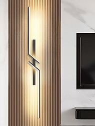 μαύρο led φωτιστικό τοίχου μοντέρνο μεταλλικό γραμμικό επιτοίχιο φωτιστικό εσωτερικού χώρου led απλίκα φωτισμού τοίχου με μακριές λωρίδες σχέδιο εσωτερικού φωτιστικού τοίχου για σαλόνι υπνοδωμάτιο