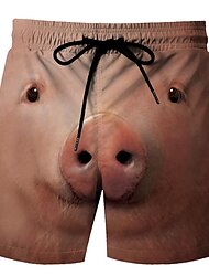 Animal Pig Shorts Cartoon Manga Anime Graphic Shorts For Men's Adults' 3D Print Street Casual Daily