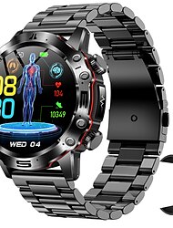iMosi ET482 Smart Watch 1.43 inch Smartwatch Fitness Running Watch Bluetooth ECG+PPG Temperature Monitoring Pedometer Compatible with Android iOS Women Men Long Standby Hands-Free Calls Waterproof