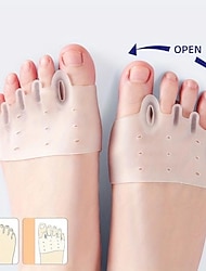 1 Pair Hallux Valgus Corrector, Toe Separators Toe Spacers Split Toe Device, Five Toes Forefoot Pad, Silicone Wearable Shoes for Women