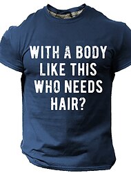 Bărbați Grafic Scrisă Tricou Manșon scurt Tricou Tipărire 3D Stil Nautic Cămașă Zilnic Designer Retro / vintage Sport exterior Concediu Ieșire Albastru Deschis Negru Galben Primavara vara Îmbrăcăminte