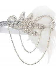 Καλύμματα Κεφαλής Κορδέλα μαλλιών του 1920 Κορδέλα φτερών Ρετρό / Βίντατζ 1920 Κράμα Για Το Great Gatsby Μεταμφίεση Απόκριες Γυναικεία Κοστούμια Κοσμήματα Κοσμήματα μόδας
