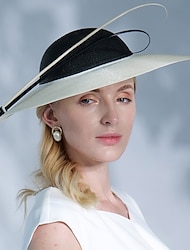 Hats Fiber Bowler / Cloche Hat Sun Hat Wedding Casual Elegant Wedding With Feather Headpiece Headwear