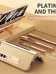 telefon fodral Till Samsung Galaxy Z Fold 5 Z Fold 4 Z Fold 3 Z Fold 2 Stöd Stötsäker PU läder