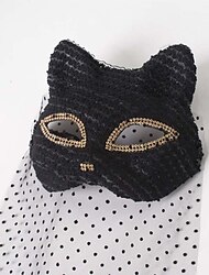 μάσκα γάτας αποκριάτικου βενετίας μαύρη μεταμφίεση αξεσουάρ αποφοίτησης γυναικών κομψές μάσκες cosplay αποκριών