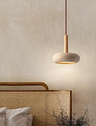 LED-Pendelleuchte 15 cm, 1-flammig, 3-flammig, 3-flammig, Farbe: Hängeleuchte, Laternen-Design, Hängeleuchte, Holz, geometrisch, Vintage, Wohnzimmer, Schlafzimmer, Esszimmer, 110–240 V