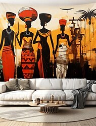 afrikkalainen kansantaide roikkuu kuvakudos seinätaide suuri kuvakudos seinämaalaus sisustus valokuva tausta peitto verho koti makuuhuone olohuoneen sisustus