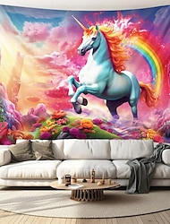 Tapiserie agățată unicorn fantezie artă de perete tapiserie mare decor mural fotografie fundal pătură perdea acasă dormitor living decor