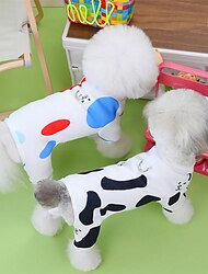 Dog Cat Sweatshirt Milk Cows Adorable Leisure Outdoor Dailywear Winter Dog Clothes Puppy Clothes Dog Outfits Breathable Black-White Colourful Costume for Girl and Boy Dog Padded Fabric XS S M L XL