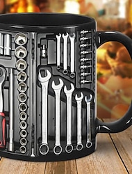 3D-tulostus mekaanikon työkalupakki setti muki, keraaminen kahvimuki, mekaanisen työkalulaatikon tulostuskuppi, lahjat miehille
