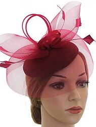 Elegantní Retro Vlasové ozdoby Kostým na Večírek Fascinátorský klobouk Maškarní kostým Dámské Plesová maškaráda Dovolená Večírek Rande Dospělé Klobouk Celý rok