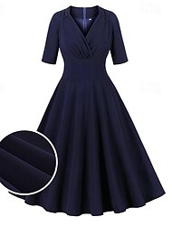 Retro Vintage 1950s Vintage-Kleid Cocktailkleid Swing-Kleid Flare-Kleid Audrey Hepburn Damen Maskerade Party / Abend Kleid