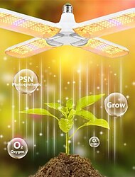Светодиодный светильник для выращивания растений e27 с переключаемым шнуром длиной 4 м, 36 Вт, три лампы Sunlike, полный спектр, светильник для выращивания растений в помещении, обновленная версия с