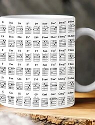 ceașcă cu acorduri de chitară ceașcă de 400 ml cu coardă ceașcă de cafea din ceramică albă cu design chitarist cadou perfect pentru pasionații de chitară începători, ideal pentru iubitorii de muzică