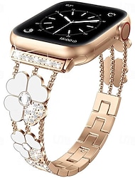 Compatible with Apple Watch band 38mm 40mm 41mm 42mm 44mm 45mm Glitter Luxury Alloy Strap Replacement Wristband for iwatch Series 9 8 7 6 5 4 3 2 1 SE