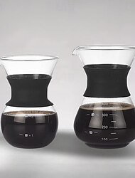 versare sopra la caffettiera, utilizzare in modo permanente il versamento del gocciolatore per il caffè, bottiglia d'acqua in vetro borosilicato, caffettiera con filtro in acciaio inossidabile, punch