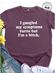amuzant zicând tei femei am căutat pe Google simptomele imprimate tricouri cu mâneci scurte casual (a-verde închis, l)
