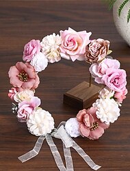 Bride Wreath Bridesmaid Flower Headband Hair Hoop Forest Style Wedding Dress Accessories Korean Seaside Photography Hair Accessories