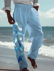 pantaloni cu elasticitate în talie de plajă, bărbați, bărbați, interlude x joshua jo, cu imprimeu de vacanță