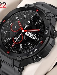k22 smart watch da uomo 1.28 '' ips full-touch screen bt chiamata fitness/salute monitor musica controllo fotocamera relgio smartwatch