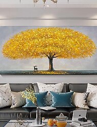 árvore de ouro na tela planta abstrata flor pintura árvore paisagem decoração de parede grande textura arte de parede arte de parede de árvore abstrata de ouro sem moldura