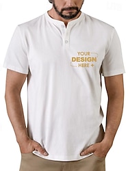 anpassad herr-t-shirt 100 % bomull personlig lägg till din bild fotodesign grafiskt tryck t-shirt för casual sommar