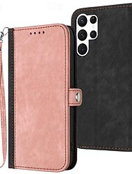 telefone Capinha Para Samsung Galaxy S24 S23 S22 S21 Ultra Plus A54 A34 A14 nota 20 10 Capa para Cartão Wallet Magnética com pulseira Pata de Apoio Retro TPU Couro PU