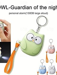 1pc Personal Safety Alarm For Women 130dB Self Defense KeychainWith LED Strobe Light Personal Emergency Security Safe Devices KeyChain Alarms For Elderly