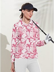 Damen Pullover Sweatshirt Rosa Langarm warm Shirt Blumen Damen-Golfkleidung, Kleidung, Outfits, Kleidung