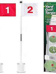 Complete Golf Practice Set - Includes Golf Green Flagstick, Golf Putting Cup, Perfect for Home Backyard Practice Sessions and Improving Your Golf Skills