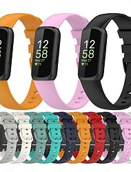 Slimme horlogeband Compatibel met: Fitbit Inspire 3 Siliconen Smartwatch Band Metalen sluiting Waterbestendig Verstelbaar Sportband Vervanging Polsbandje