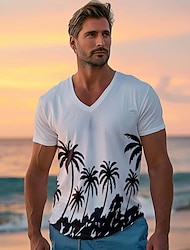 Herren-T-Shirt mit Grafik, modisches Outdoor-T-Shirt, lässiges T-Shirt, Oberteil, Street-Casual-T-Shirt für den Alltag, weißes Kurzarm-Shirt mit Rundhalsausschnitt, Frühlings- und Sommerkleidung