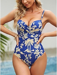 Per donna Normale Costumi da bagno Un pezzo Costume da bagno Sostegno e protezioni Floreale Pop art A V Festività Abbigliamento mare Costumi da bagno