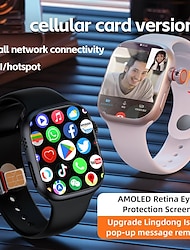 iMosi S9 Smart Watch 2.06 inch 4G LTE Cellular Smartwatch Phone 4G Pedometer Call Reminder Heart Rate Monitor Women Men GPS Hands-Free Calls Waterproof IP 67 41mm Watch Case