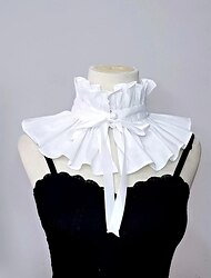 Retro Vintage Rococó Vitoriano Colarinho Gola com babados Mulheres Dia Das Bruxas Carnaval Baile de Máscaras Festa Carnaval de Veneza Adulto Colar